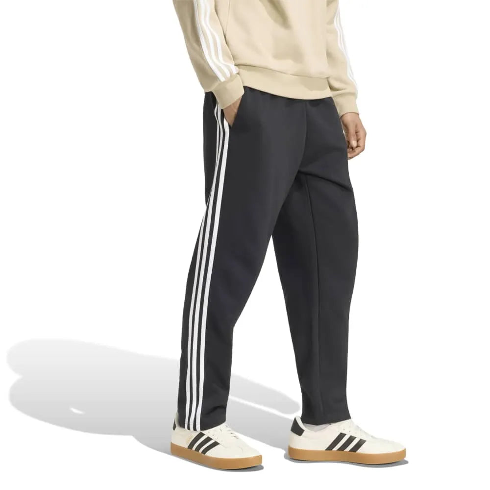 adidas Essentials 3 Stripes Fleece Tapered Open Hem joggers