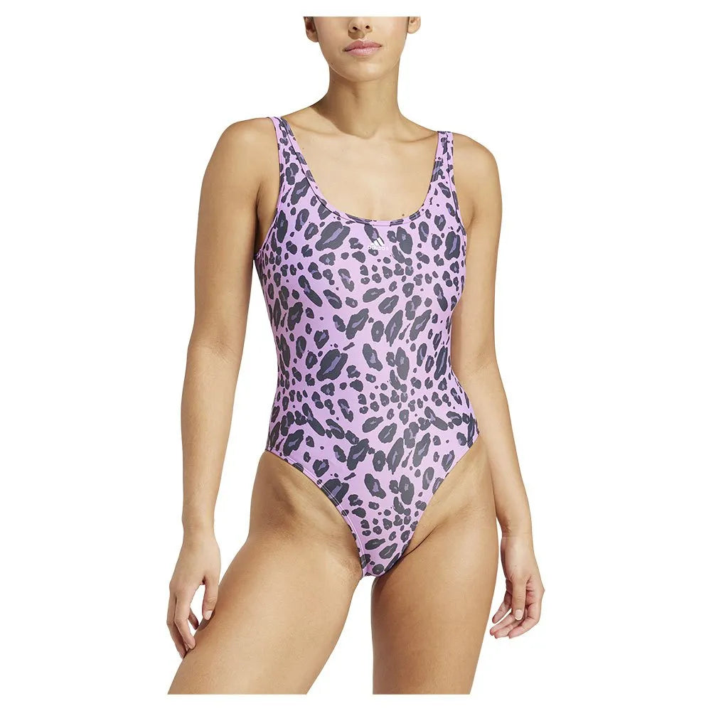 adidas Essentials Animal Print U Back swimsuit