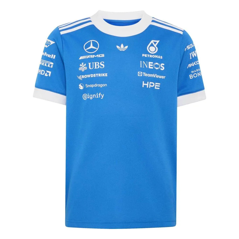 adidas Mercedes AMG Petronas F1 Team Black&White Driver Jersey short sleeve T-shirt