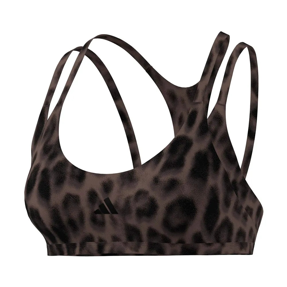 adidas Optime Leopard Strappy Low Impact Sports Bra