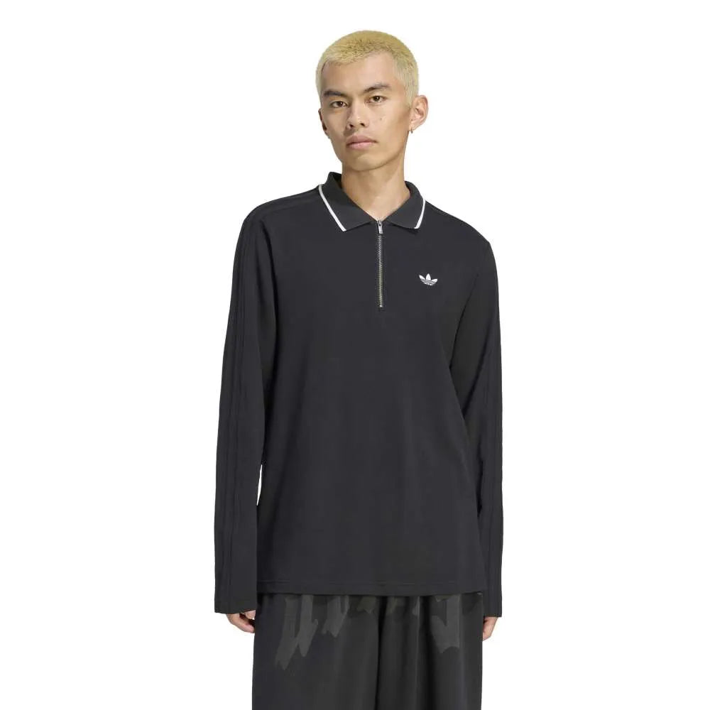 adidas Originals 3 Stripes long sleeve polo