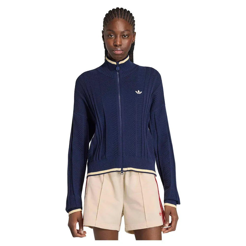 adidas Originals Cable Knit Firebird full zip sweatshirt