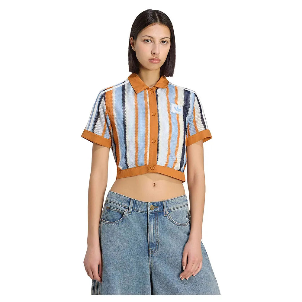 adidas Originals Cropped short sleeve polo