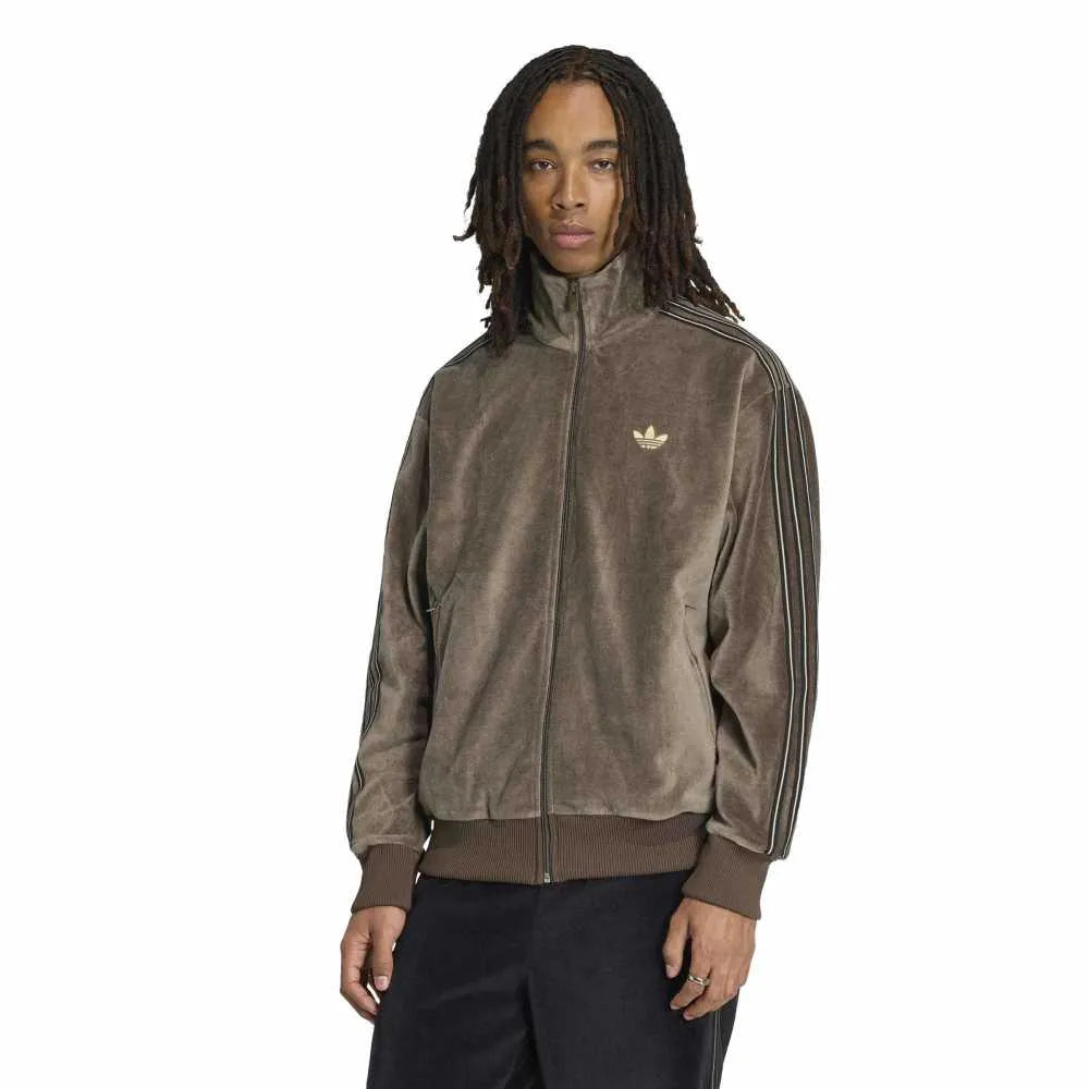 adidas Originals Firebird Velour Track full zip sweatshirt