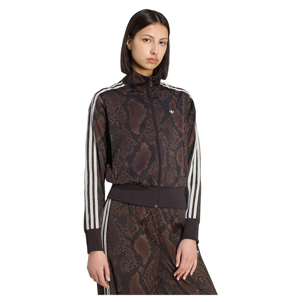 adidas Originals Satin Snake Print Firebird Track full zip sweatshirt