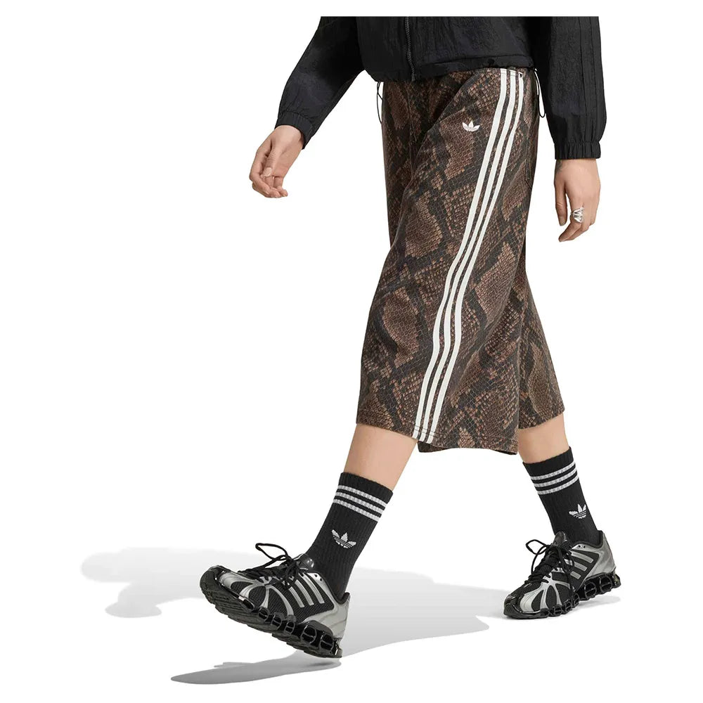 adidas Originals Snake Print Bermuda denim shorts