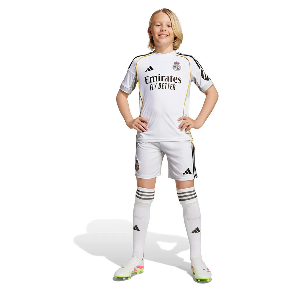 adidas Real Madrid 25/26 Youth home short sleeve Junior Set
