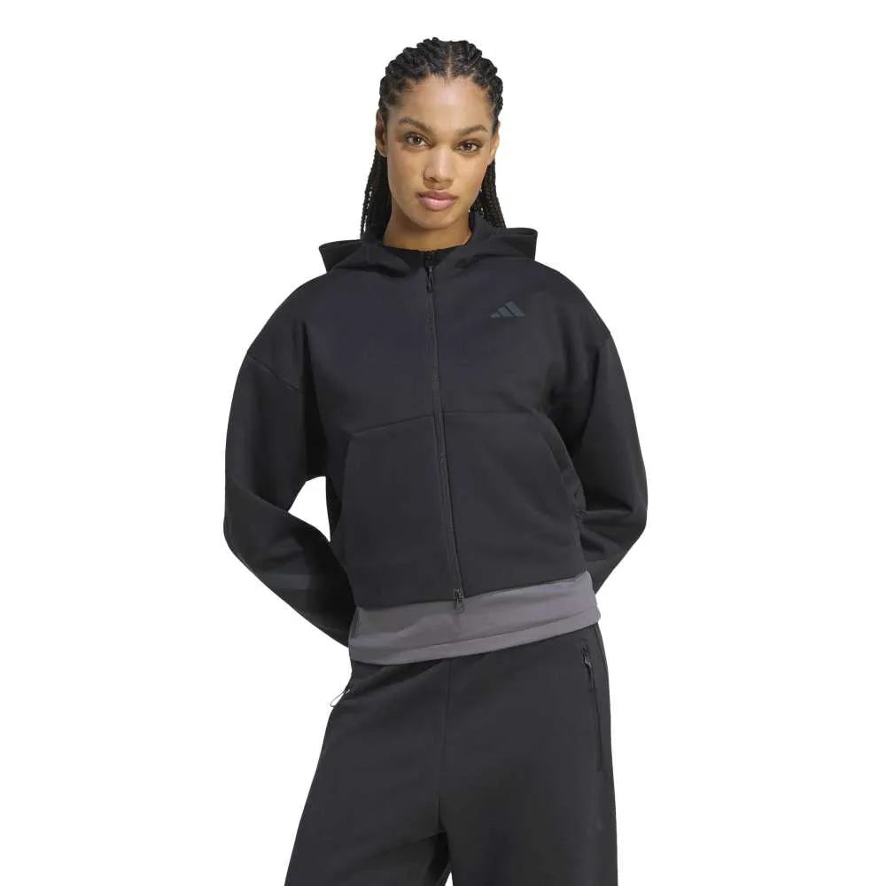 adidas Z.N.E Cropped full zip sweatshirt
