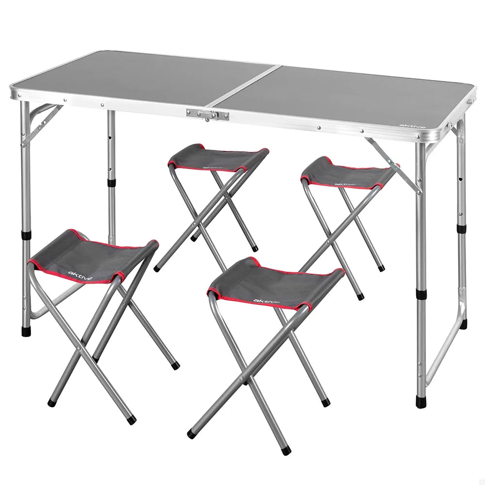 Aktive 63161 Folding Table With Benches Set