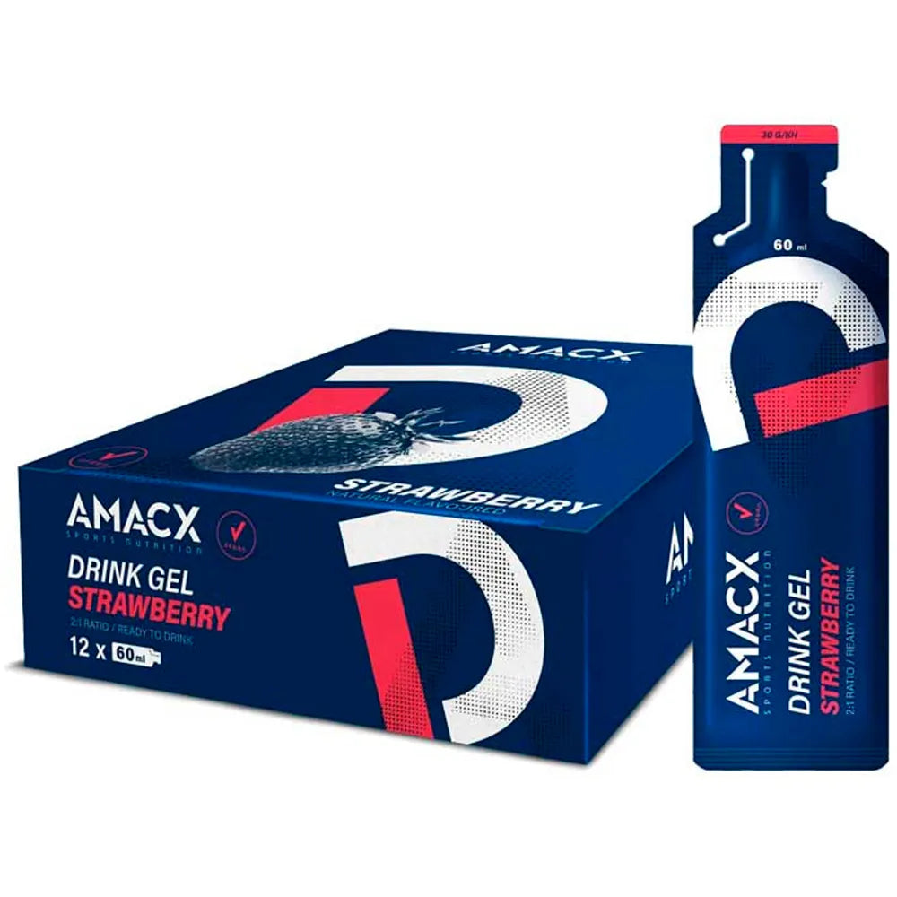 Amacx Energy gels box strawberry 60ml 12 units