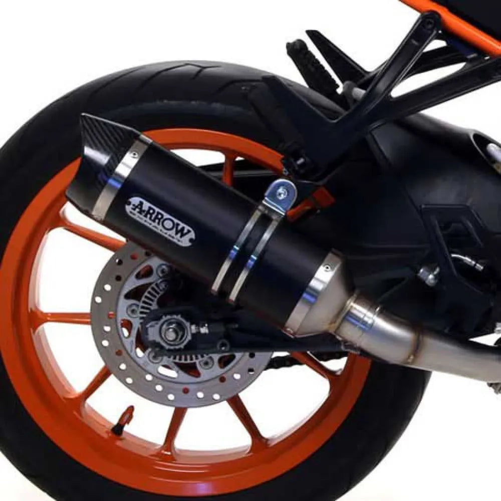 Arrow Thunder Aluminium Dark With Carbon End Cap KTM RC 390 ´17-20 Homologated Muffler