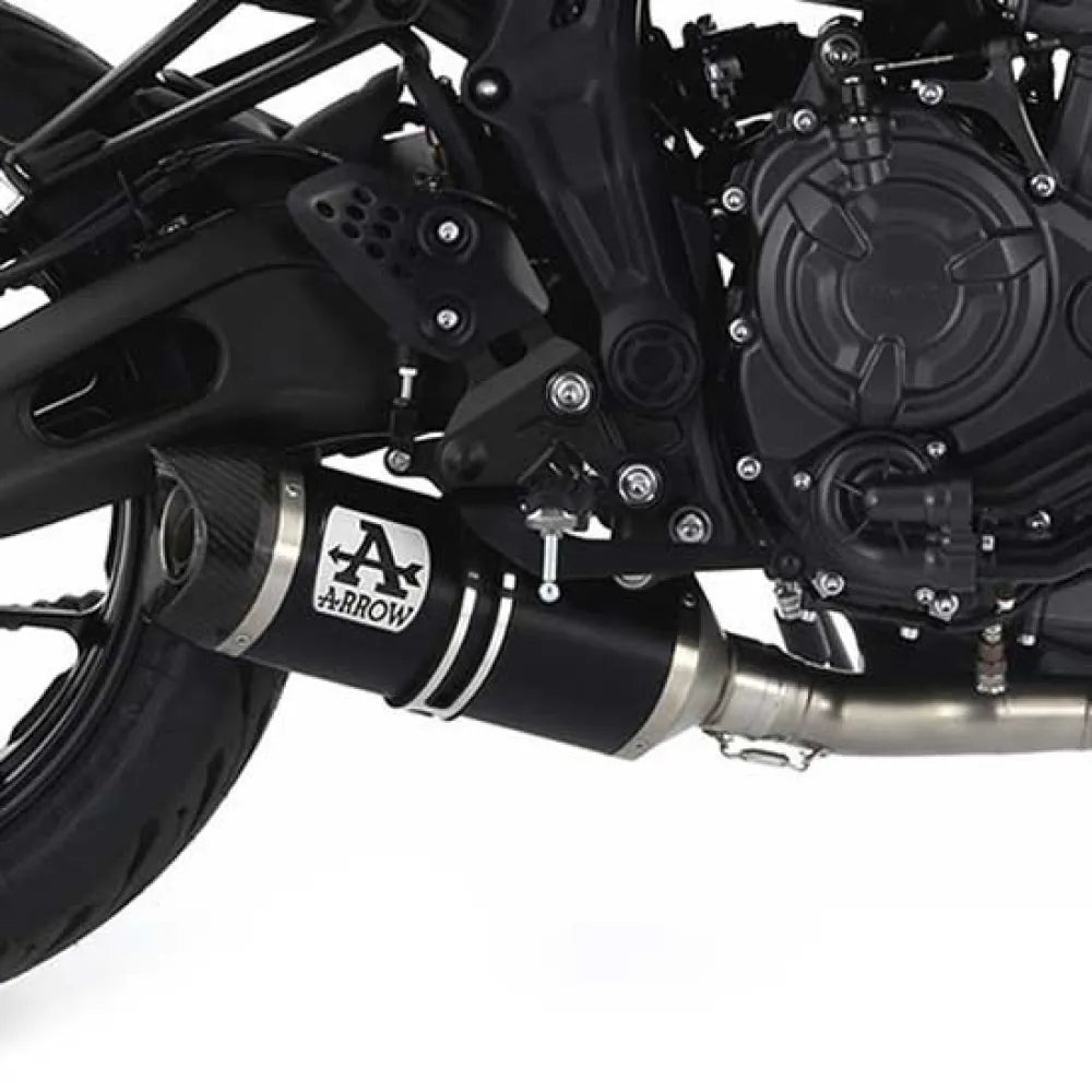 Arrow Thunder Aluminium Dark With Carbon End Cap Yamaha MT-07 ´21-23 Homologated Muffler