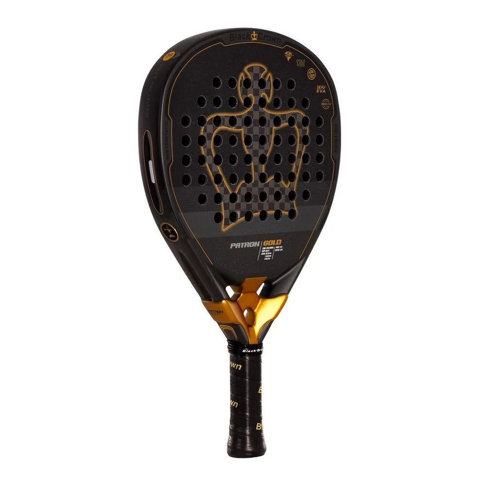 Black crown Patron gold padel racket
