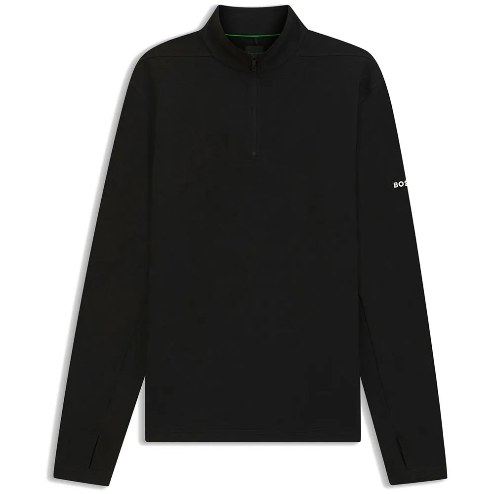 BOSS Active 10280191 GREEN half zip sweatshirt