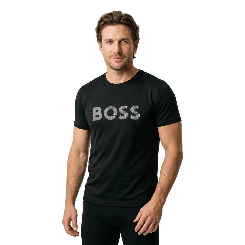 BOSS Active Logo 10280182 GREEN short sleeve T-shirt