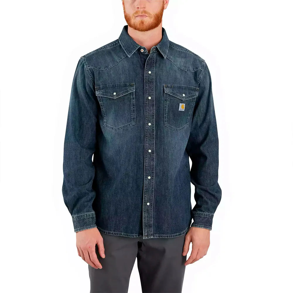 Carhartt Denim Snap Front long sleeve shirt