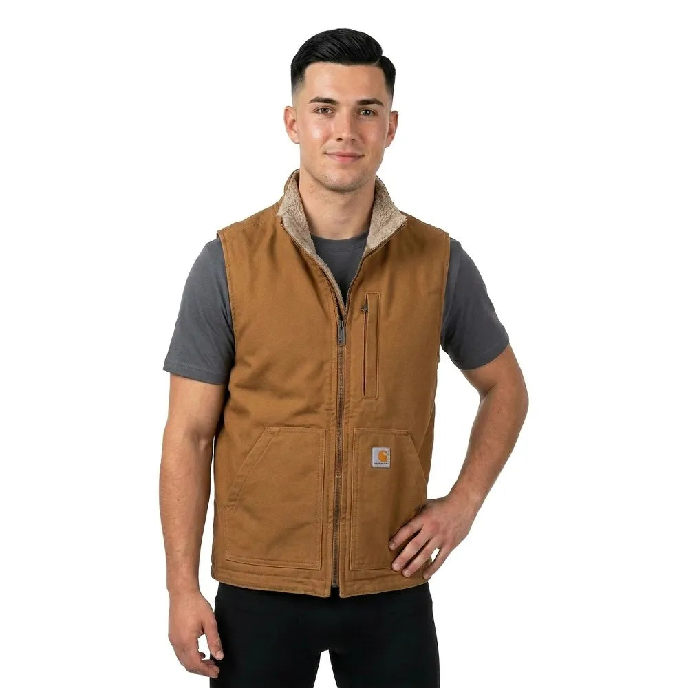 Carhartt Washed Duck Lined Mock Neck vest