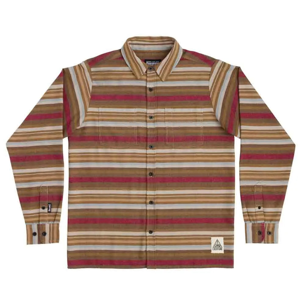 Creature Flannel top take warning long sleeve T-shirt