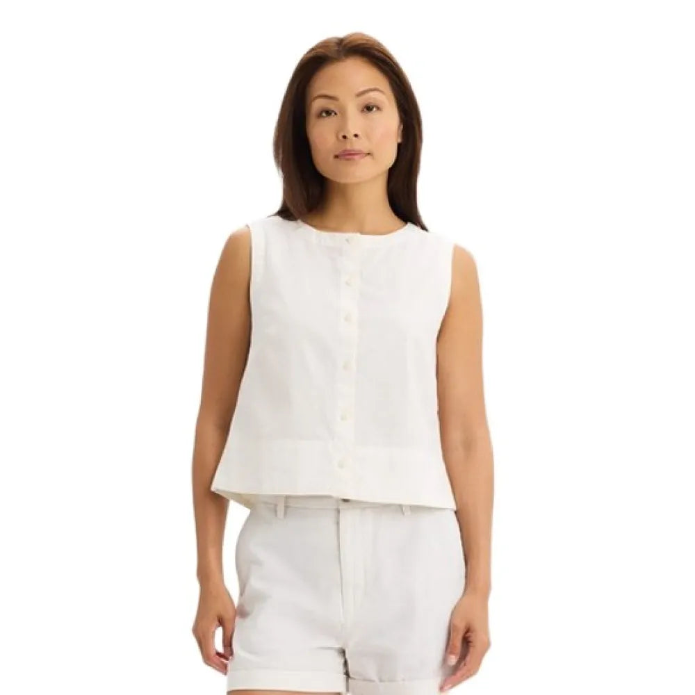 Dockers Button-Front sleeveless T-shirt