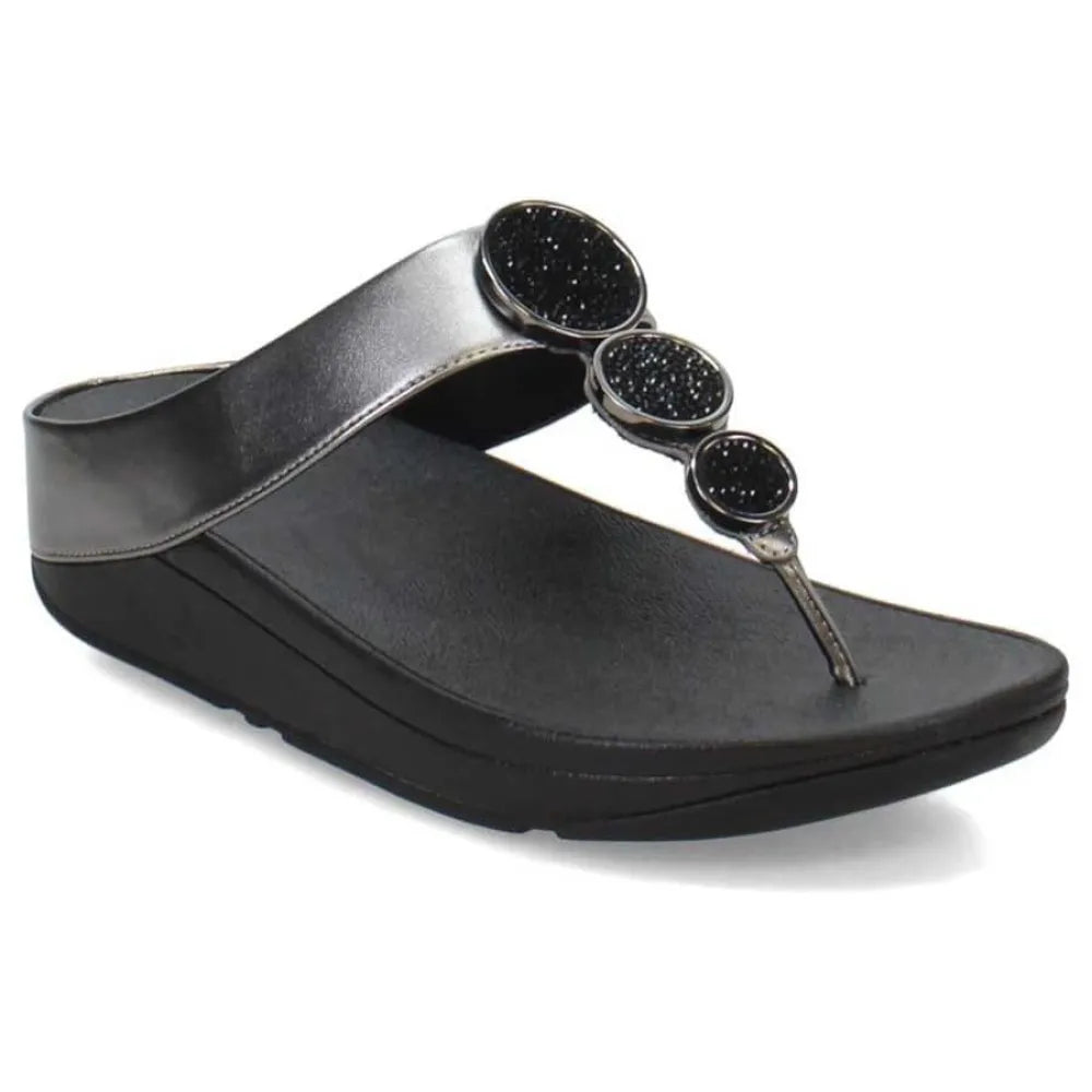 Fitflop Halo Bead-Circle Metallic Toe-Post flip flops