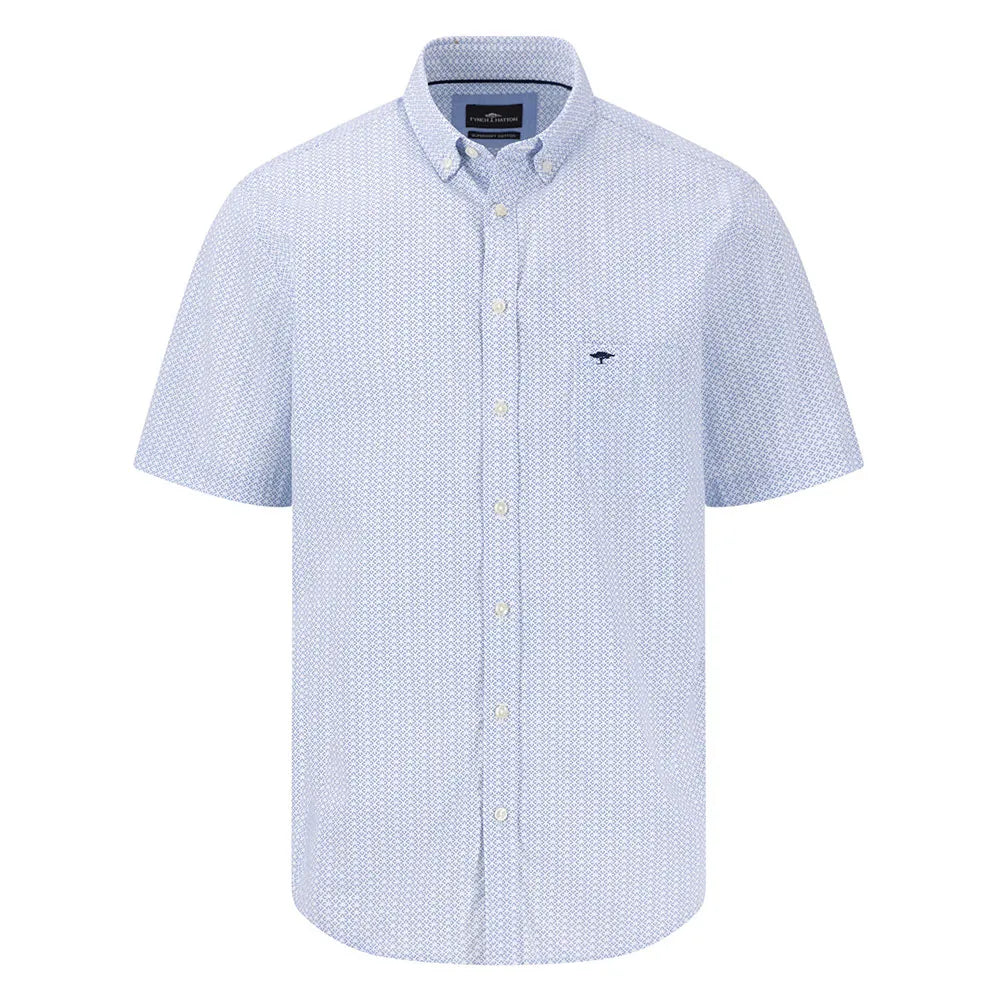 Fynch hatton Minimal Poplin Print short sleeve shirt