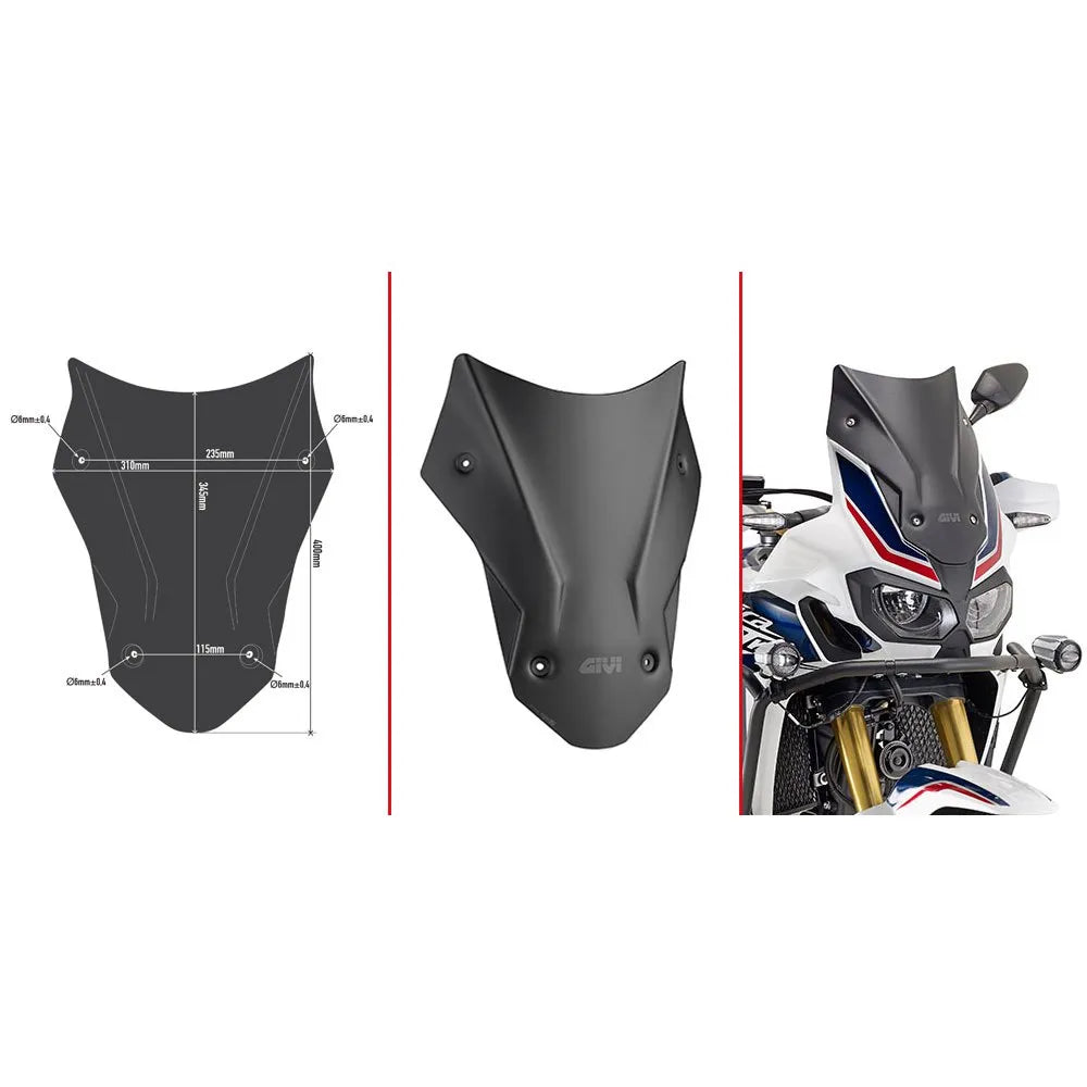 Givi D1144BO Low&Sports Honda CRF1000L Africa Twin/CRF1000L Africa Twin Adventure Sports windshield
