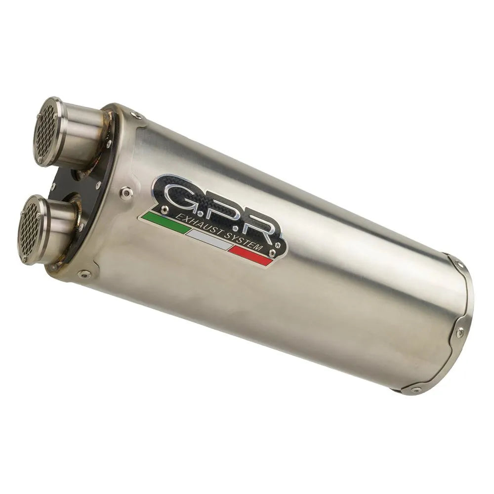 GPR Exhaust Systems Dual Inox Honda CRF 1100 L Africa Twin 21-22 Ref:E5.H.264.DUAL.IO Stainless Steel Homologated Oval Muffler