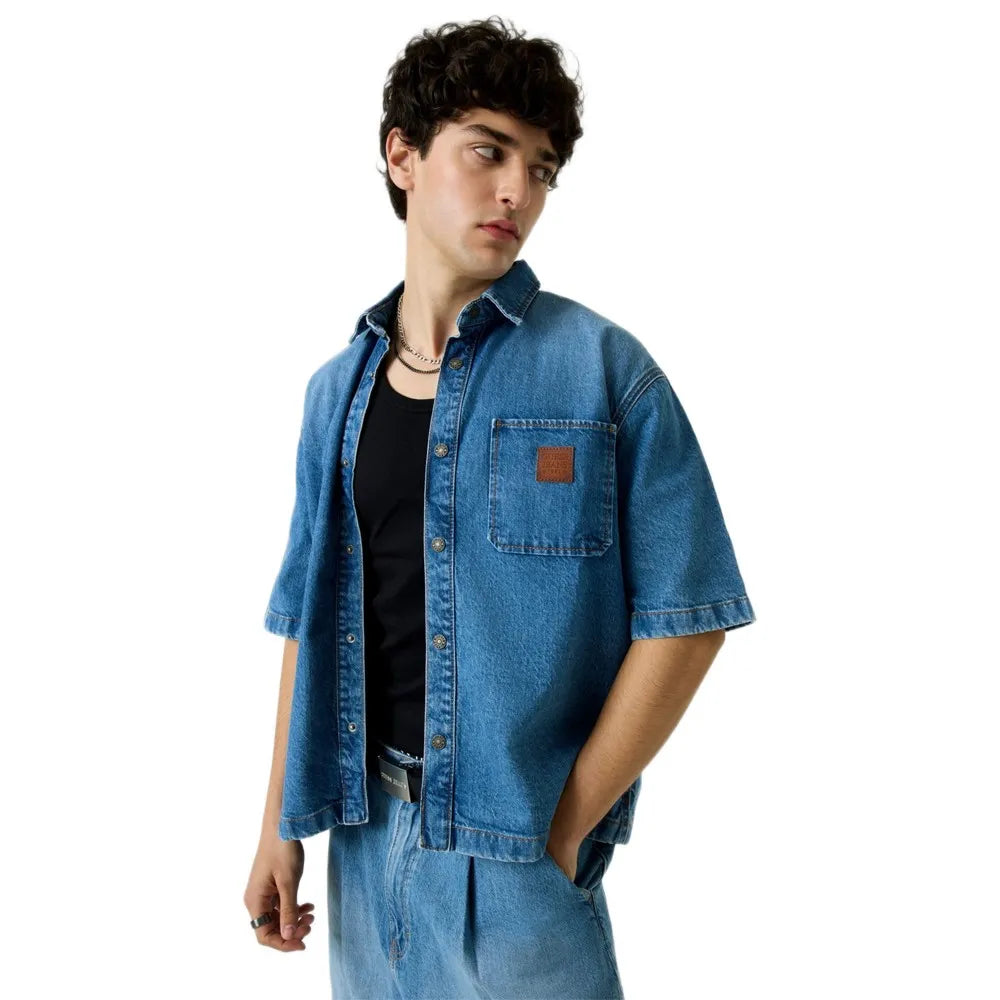 Guess jeans M6GH52D5M5T Oversize Cropped short sleeve shirt