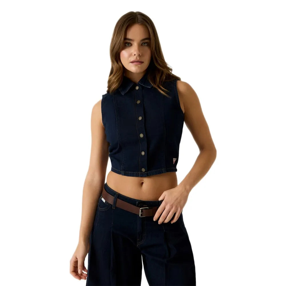 Guess jeans W6GHZ9D7971 Cropped short sleeve T-shirt