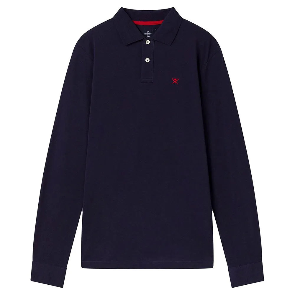 Hackett Slim Fit Logo long sleeve polo