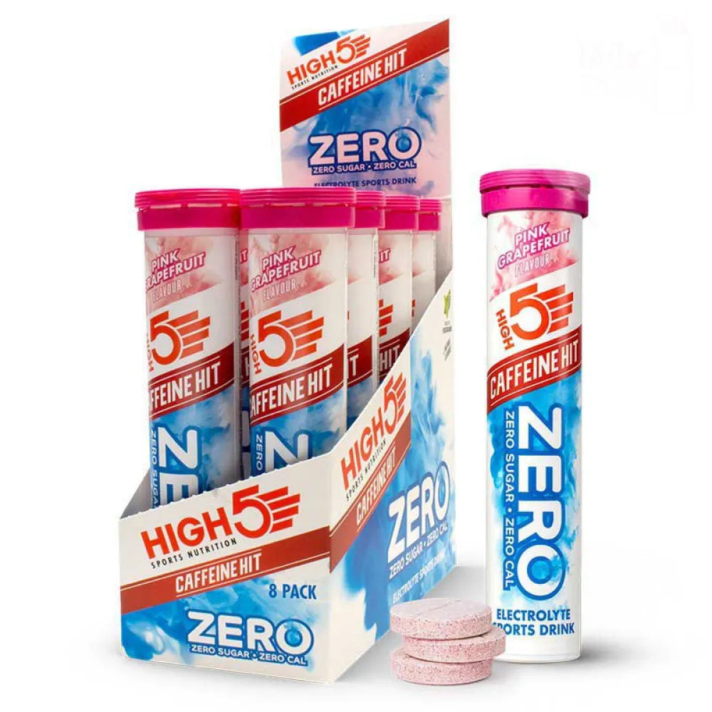 High5 Zero Caff Hit Tablets Box pink grapefruit 8 units