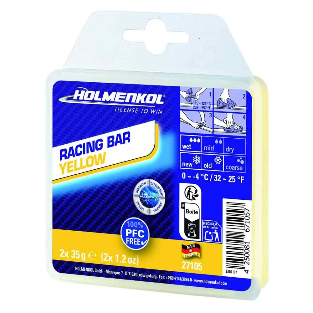 Holmenkol Racing yellow 0°C/-4°C 2x35gr wax