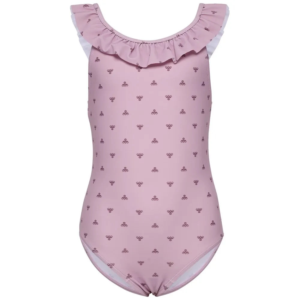 Hummel Bee Aop Frill swimsuit