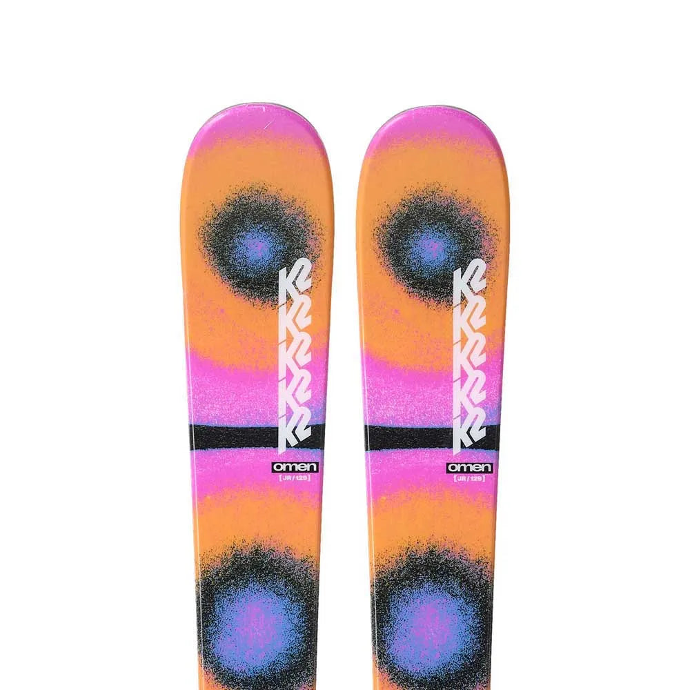 K2 Omen jr+Fdt 4.5 junior alpine skis pack