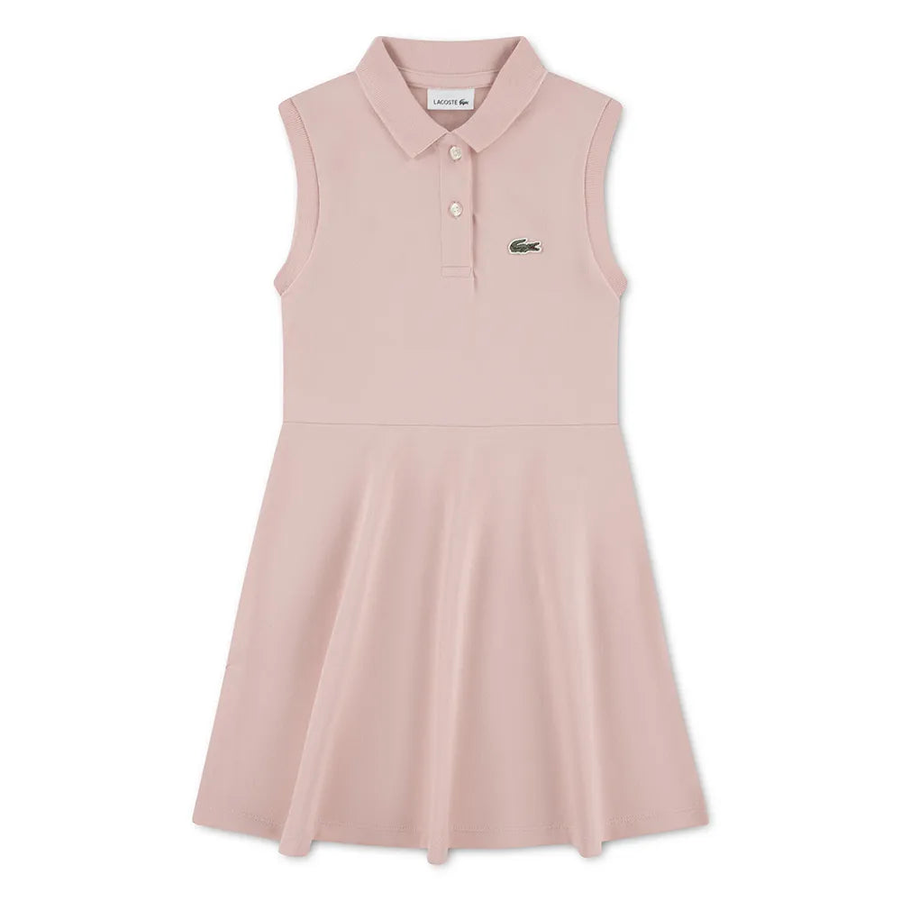 Lacoste kids Pique sleeveless dress