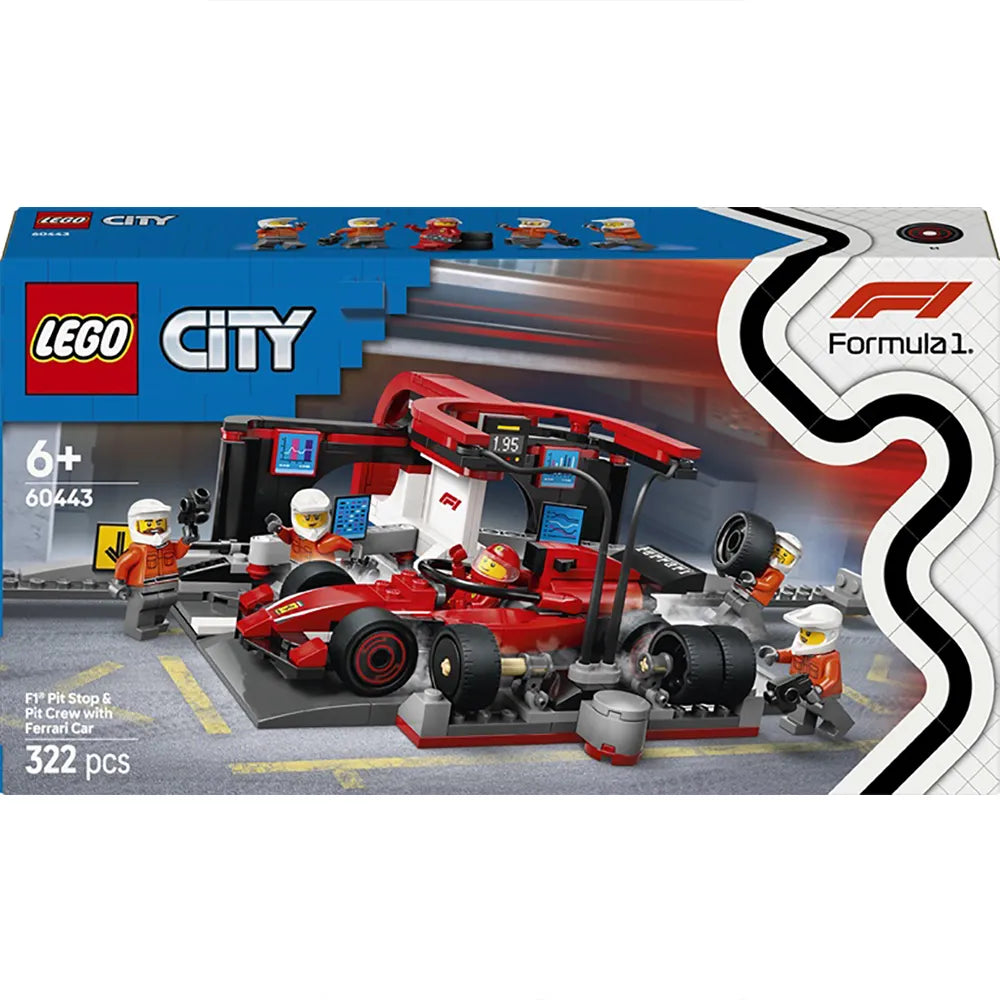 Lego City Formula 1 Pit Stop And Ferrari Team Construction Game
