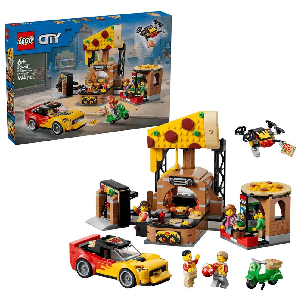 Lego Pizza Delivery Experience With Vehicles Construction Game 494 pieces