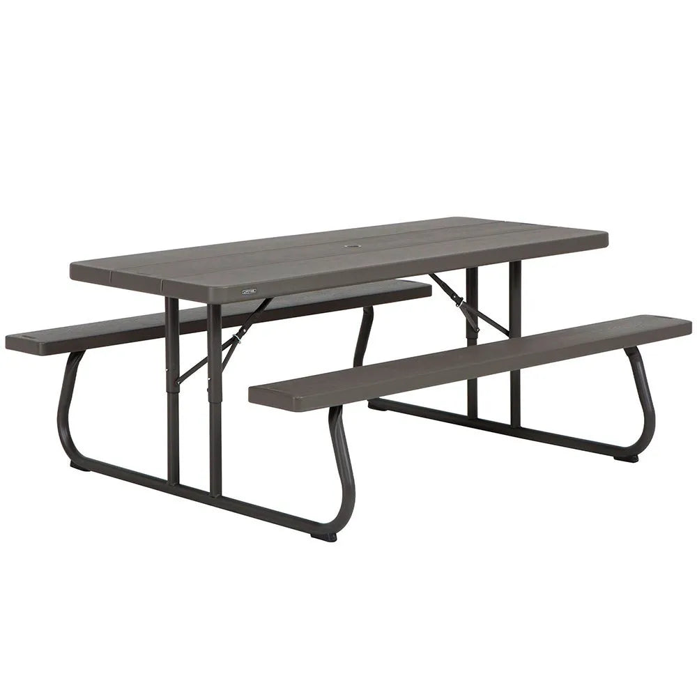 Lifetime Ultra-Resistant Folding With Benches UV100 183x76x74 cm table