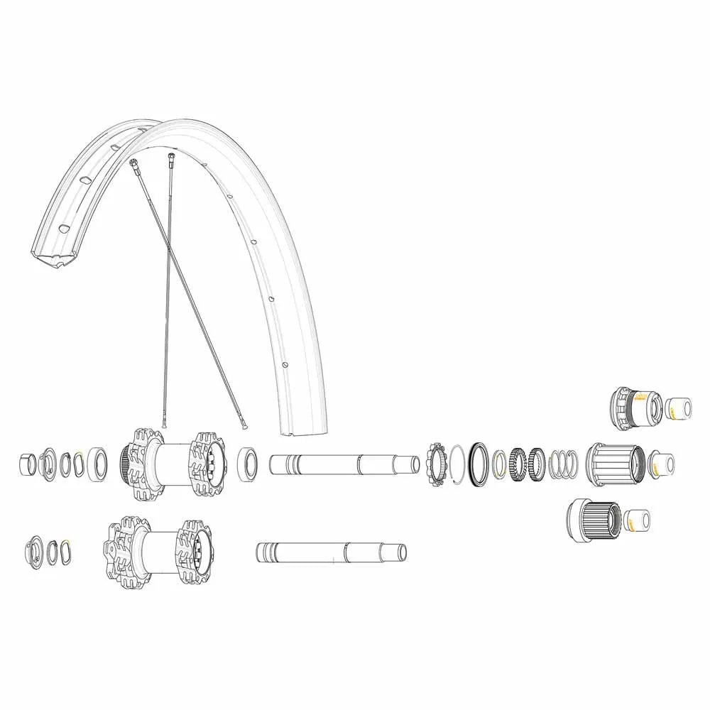 Mavic Kit 14 Rear Drive Side eDeemax 27.5´´ spokes