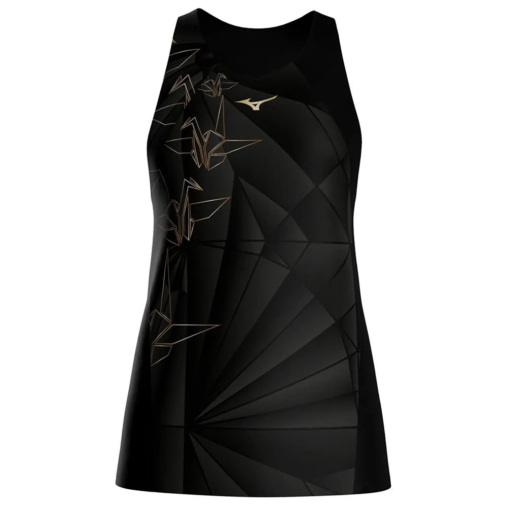 Mizuno Active DryAeroFlow Graphic Origami sleeveless T-shirt