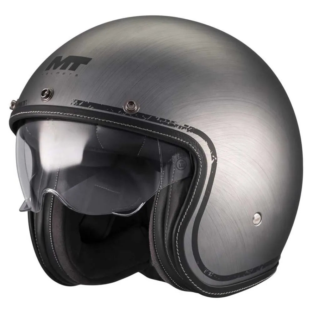 MT Helmets Le Mans 2 SV S Brushed open face helmet