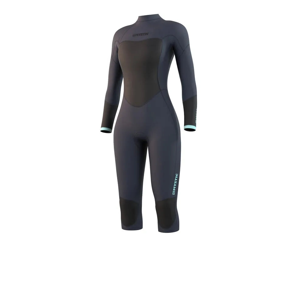 Mystic Brand Longarm Shortleg 3/2 mm woman long sleeve back zip shorty