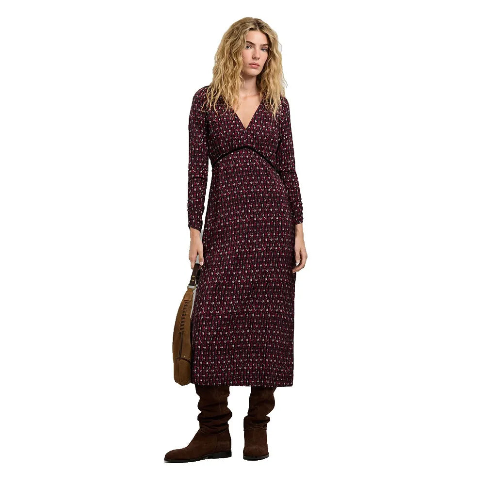 Pepe jeans Jazelin long sleeve midi dress