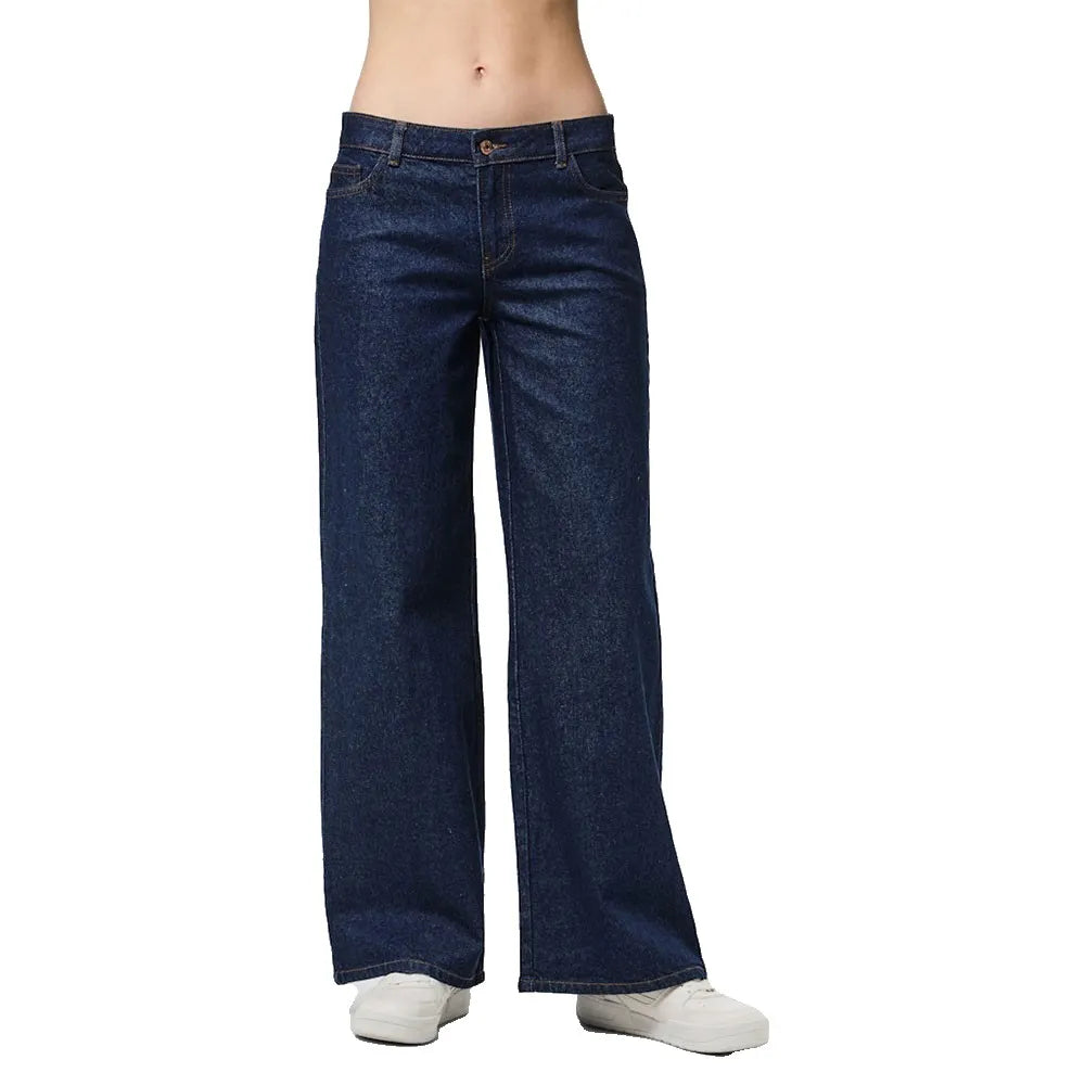 Pieces Selma Wide Leg low waist jeans