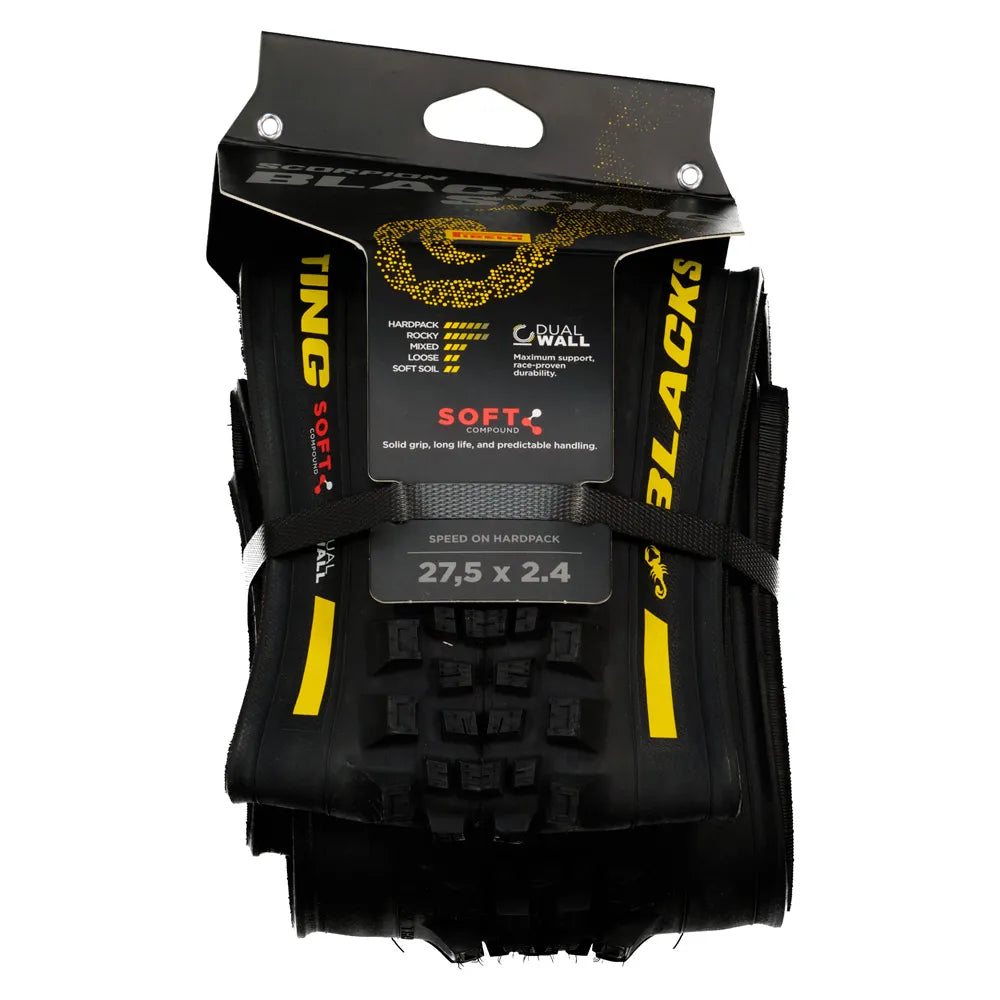 Pirelli Scorpion™ BLACKSTING Team Edition DualWALL 120 x 2 TPI Soft Tubeless 27.5´´ x 2.4 MTB tyre