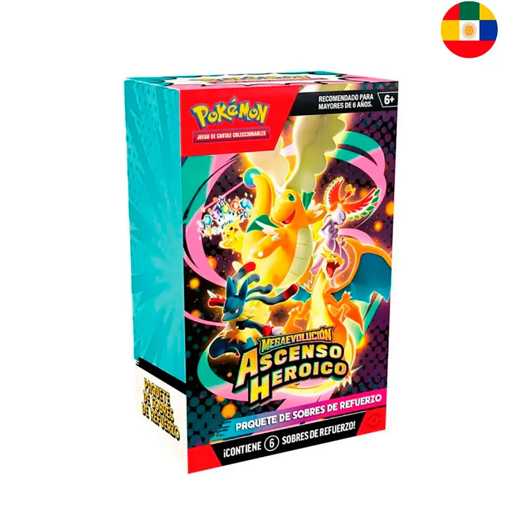 Pokemon trading card game Ascended Heroes Booster Bundle 6 envelopes Latin Spanish