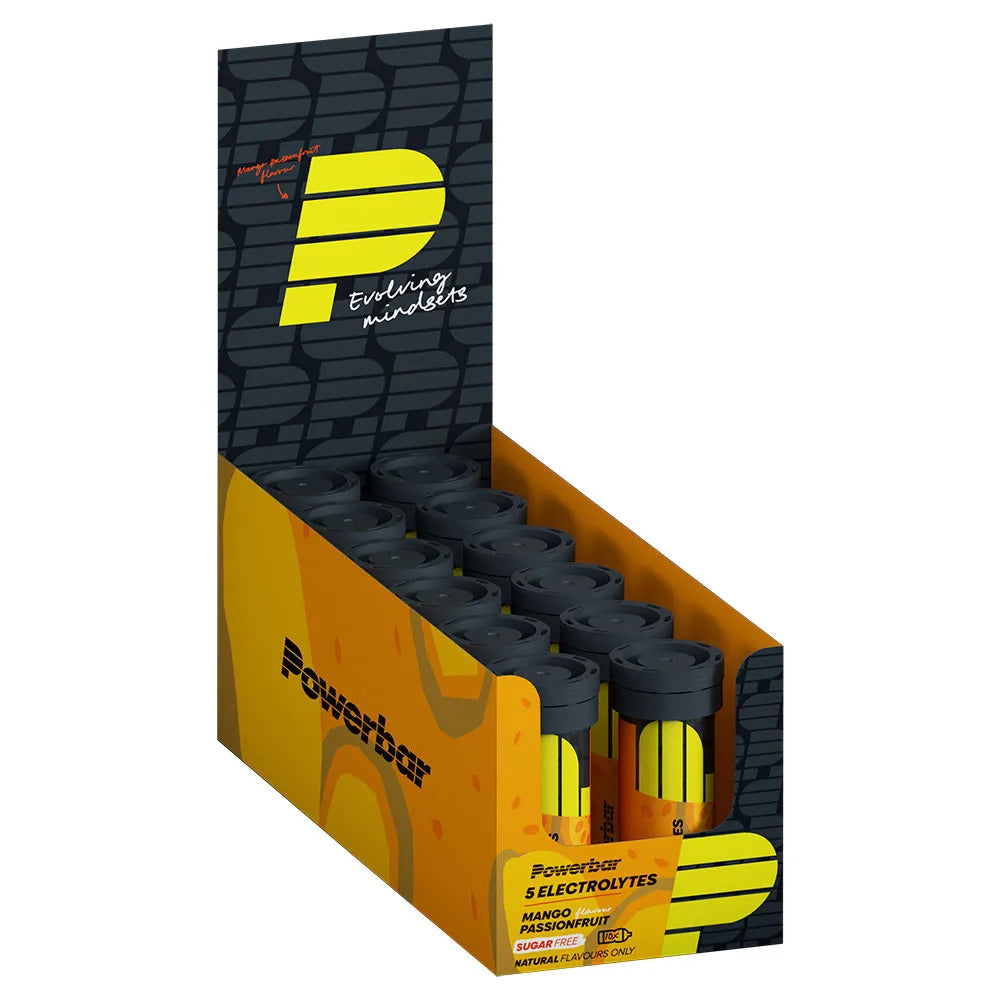 Powerbar 5 Electrolytes Tablets Box Mango&Passion Fruit 40g 12 units