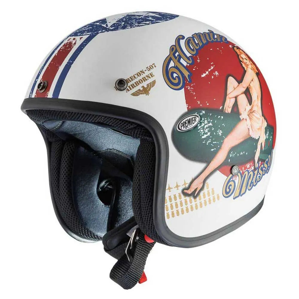 Premier helmets Classic Pin Up open face helmet