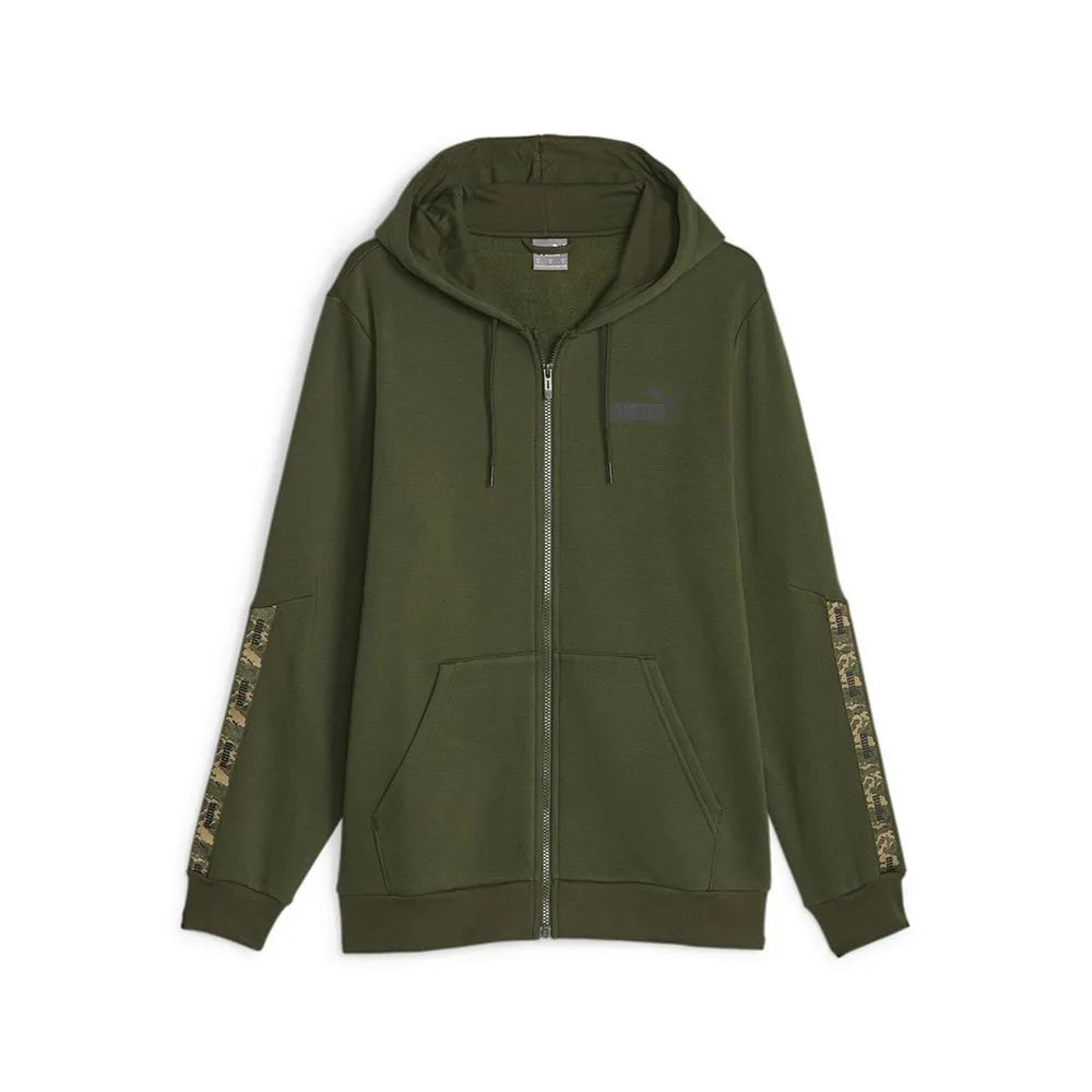 Puma Ess Tape Camo full zip sweatshirt