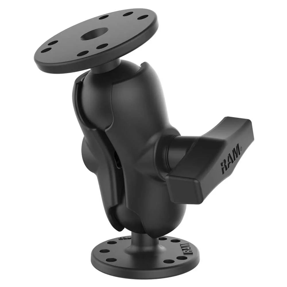 Ram mounts C Size Short Two Round Plate Universal Double Ball Mount